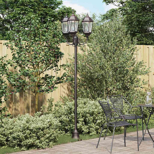 vidaXL Garden Light Bronze 57 x 49 x 241 cm Aluminium and Glass