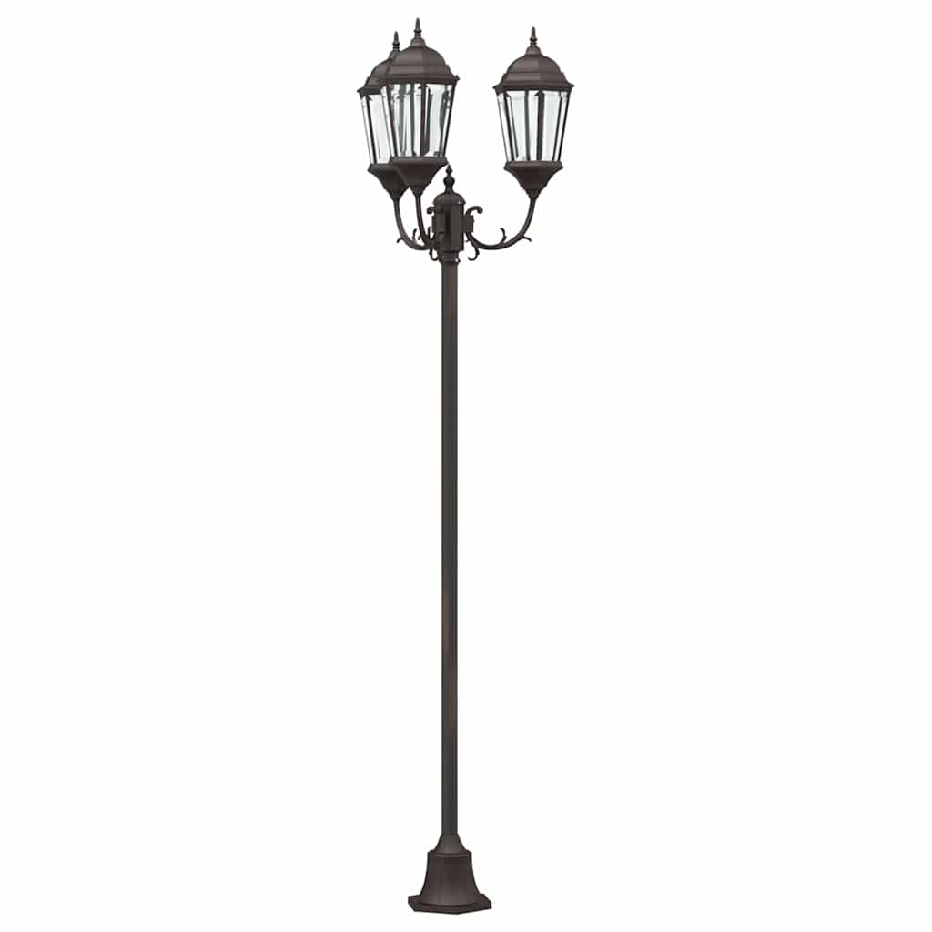 vidaXL Garden Light Bronze 57 x 49 x 241 cm Aluminium and Glass