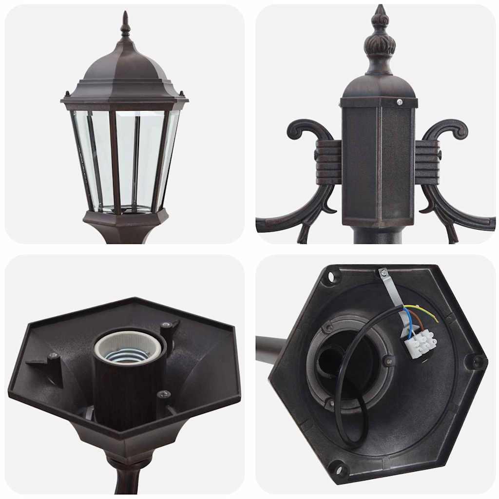 vidaXL Garden Light Bronze 68 x 20 x 235 cm Aluminium and Glass