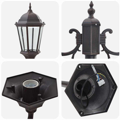 vidaXL Garden Light Bronze 68 x 20 x 235 cm Aluminium and Glass