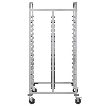 vidaXL Tray Trolley with 32 GN Containers 75x55x162.5 cm Stainless Steel