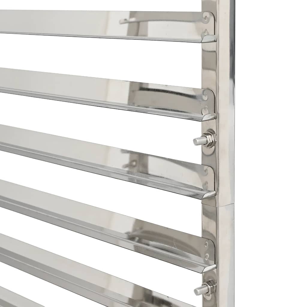 vidaXL Tray Trolley with 32 GN Containers 75x55x162.5 cm Stainless Steel