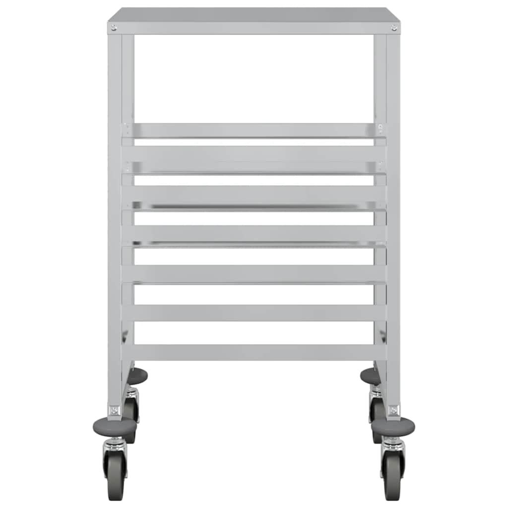 vidaXL Tray Trolley with 6 GN Containers 39x55x87 cm Stainless Steel