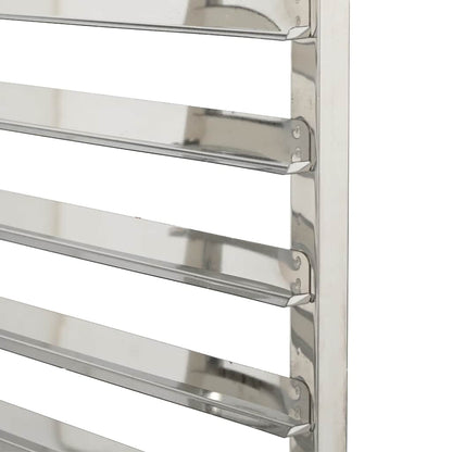 vidaXL Tray Trolley with 6 GN Containers 39x55x87 cm Stainless Steel