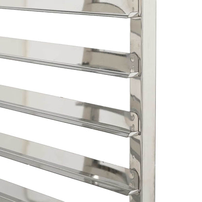 vidaXL Tray Trolley with 12 GN Containers 75x55x87 cm Stainless Steel