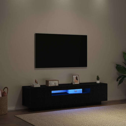 vidaXL TV Cabinet 160 x 35 x 40 cm Black Engineered Wood