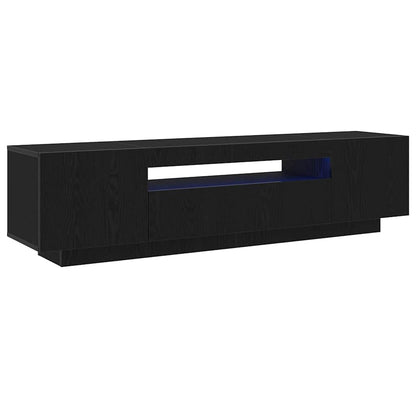 vidaXL TV Cabinet 160 x 35 x 40 cm Black Engineered Wood