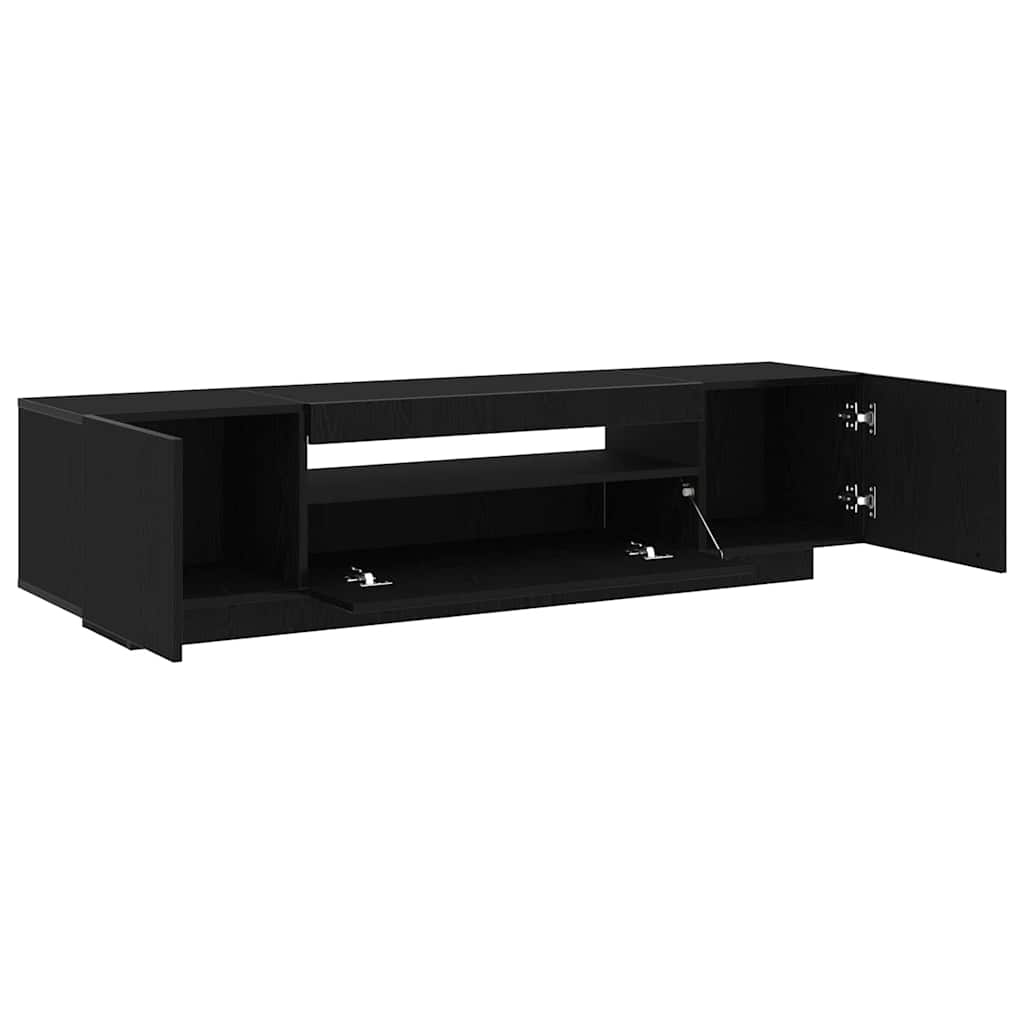 vidaXL TV Cabinet 160 x 35 x 40 cm Black Engineered Wood