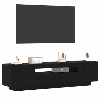 vidaXL TV Cabinet 160 x 35 x 40 cm Black Engineered Wood