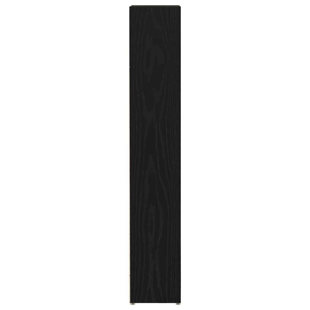 vidaXL CD Cabinets 2 pcs Black Oak 21x16x93,5 cm Engineered Wood