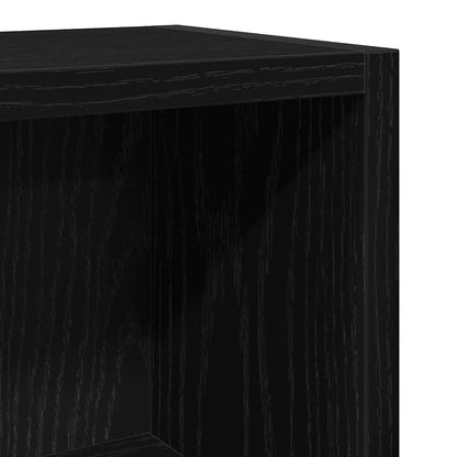 vidaXL CD Cabinets 2 pcs Black Oak 21x16x93,5 cm Engineered Wood