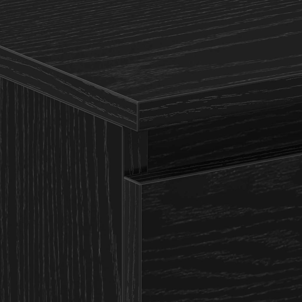 vidaXL Bedside Cabinet 2 pcs Black Oak 30 x 30 x 40 cm Engineered Wood