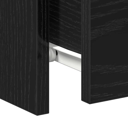 vidaXL Bedside Cabinet 2 pcs Black Oak 30 x 30 x 40 cm Engineered Wood