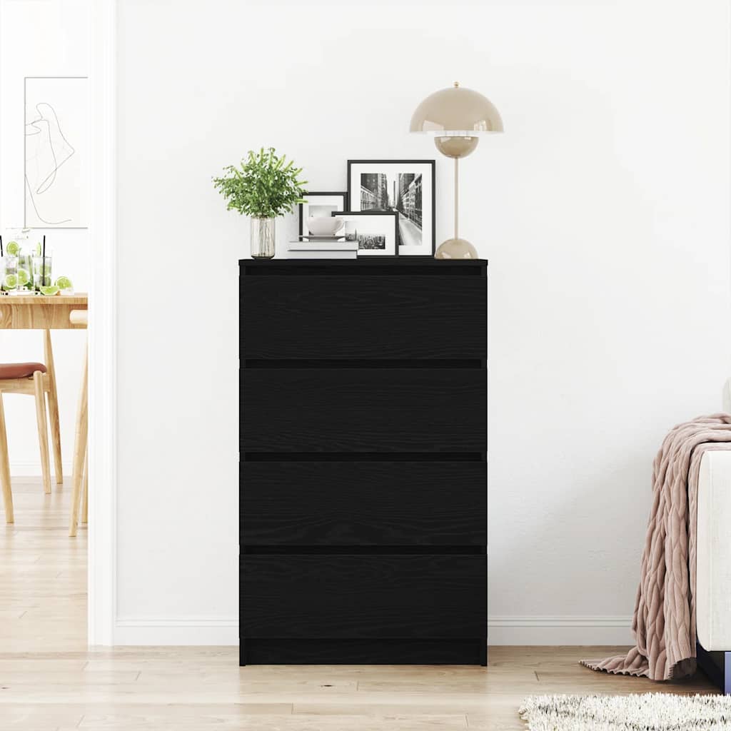 vidaXL Sideboard Black Oak 60x35x98.5 cm Engineered Wood
