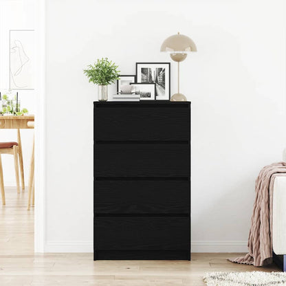 vidaXL Sideboard Black Oak 60x35x98.5 cm Engineered Wood