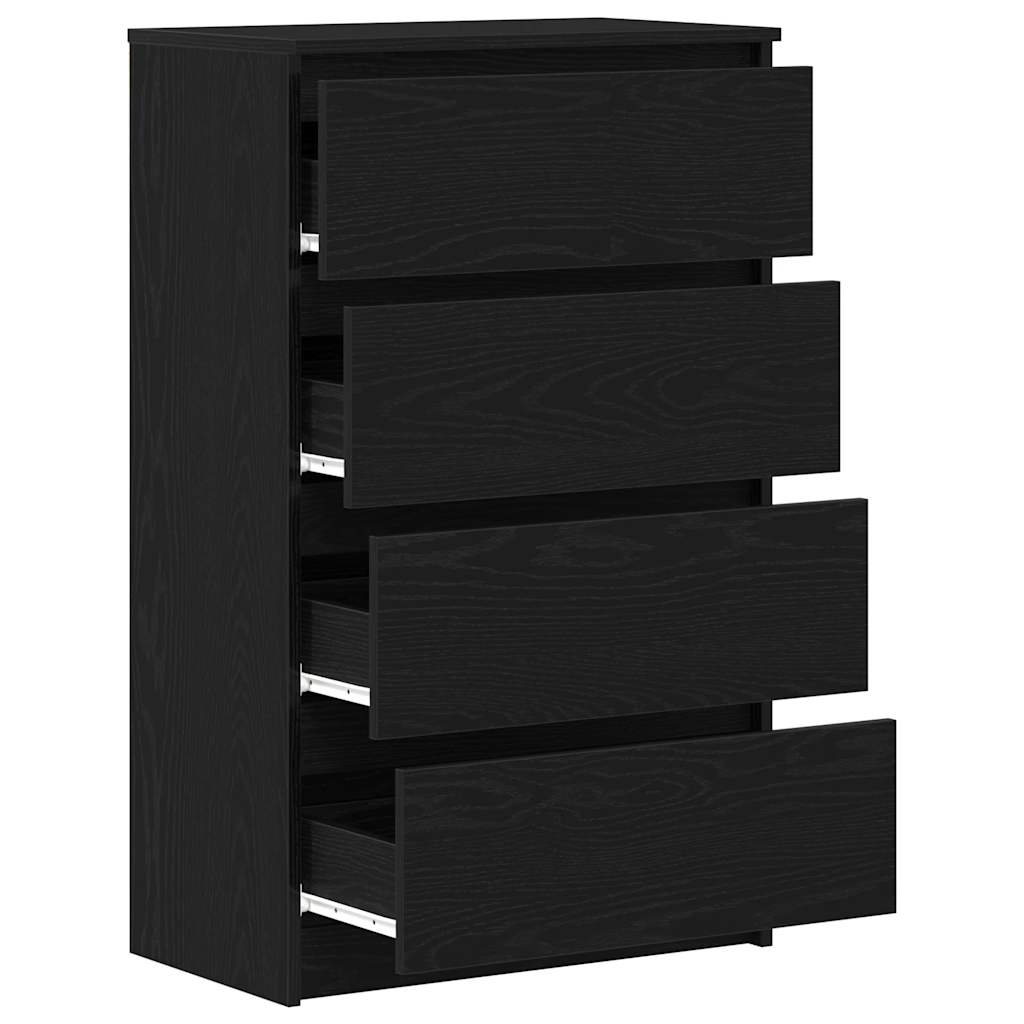 vidaXL Sideboard Black Oak 60x35x98.5 cm Engineered Wood