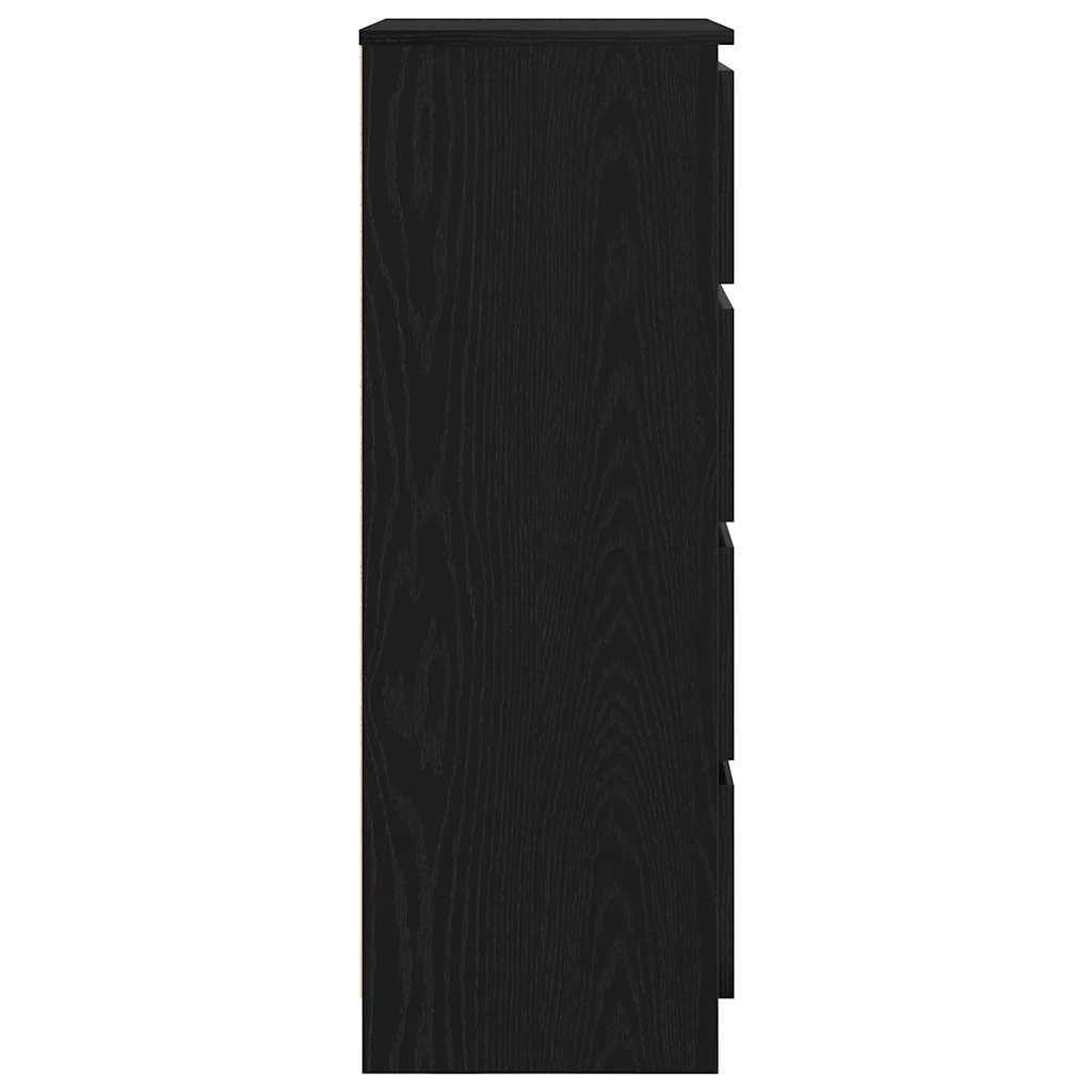 vidaXL Sideboard Black Oak 60x35x98.5 cm Engineered Wood