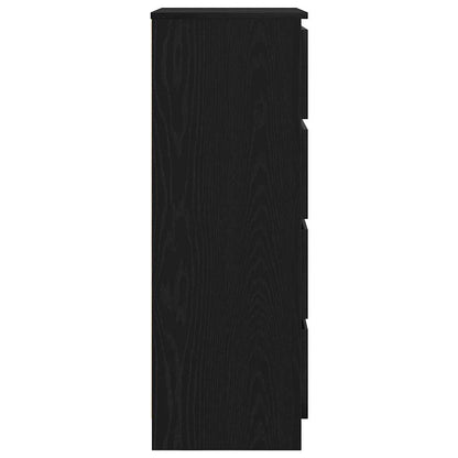 vidaXL Sideboard Black Oak 60x35x98.5 cm Engineered Wood