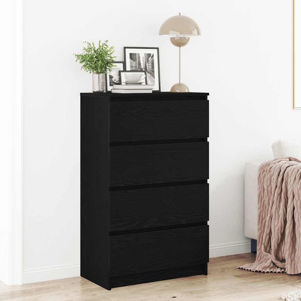 vidaXL Sideboard Black Oak 60x35x98,5 cm Engineered Wood