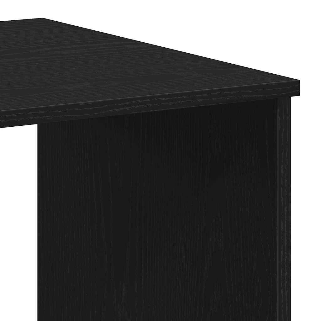 vidaXL Desk with Drawers Black Oak 102x50x76 cm Engineered Wood