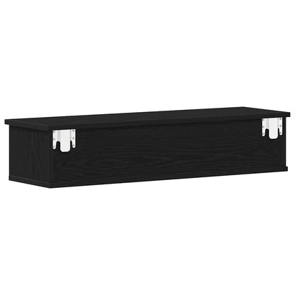 vidaXL Wall Cabinet Black Oak 88x26x18.5 cm Engineered Wood