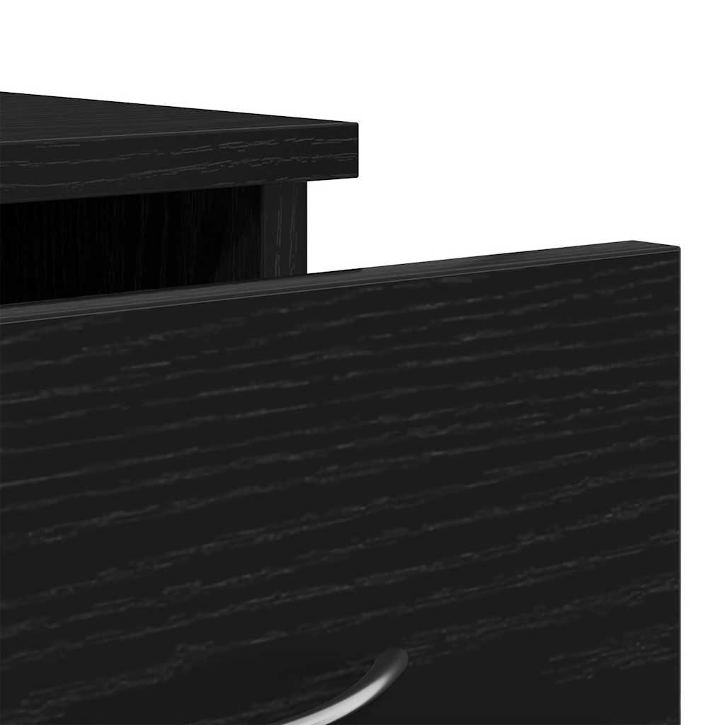 vidaXL Wall Cabinet Black Oak 88x26x18.5 cm Engineered Wood