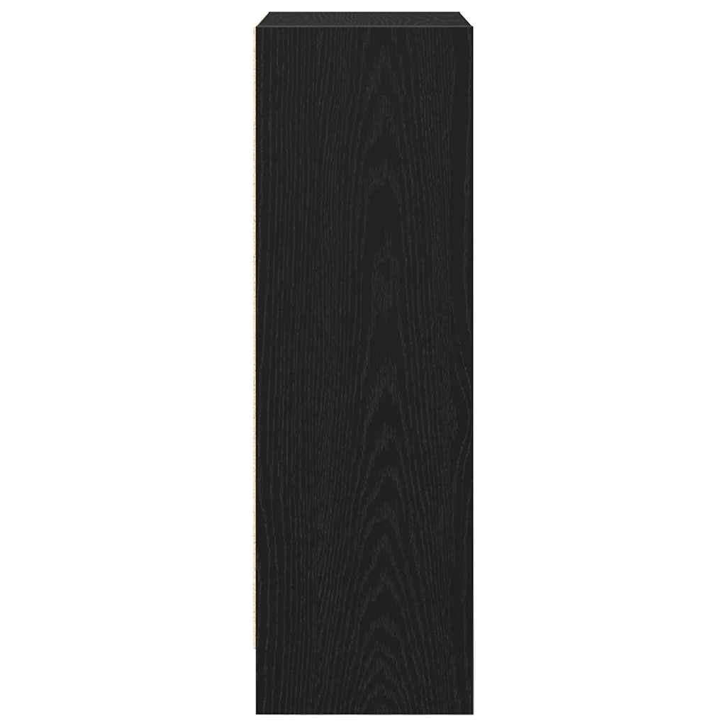 vidaXL Bookcase Black Oak 40x24x76 cm Engineered Wood