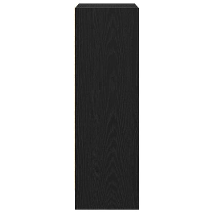 vidaXL Bookcase Black Oak 40x24x76 cm Engineered Wood