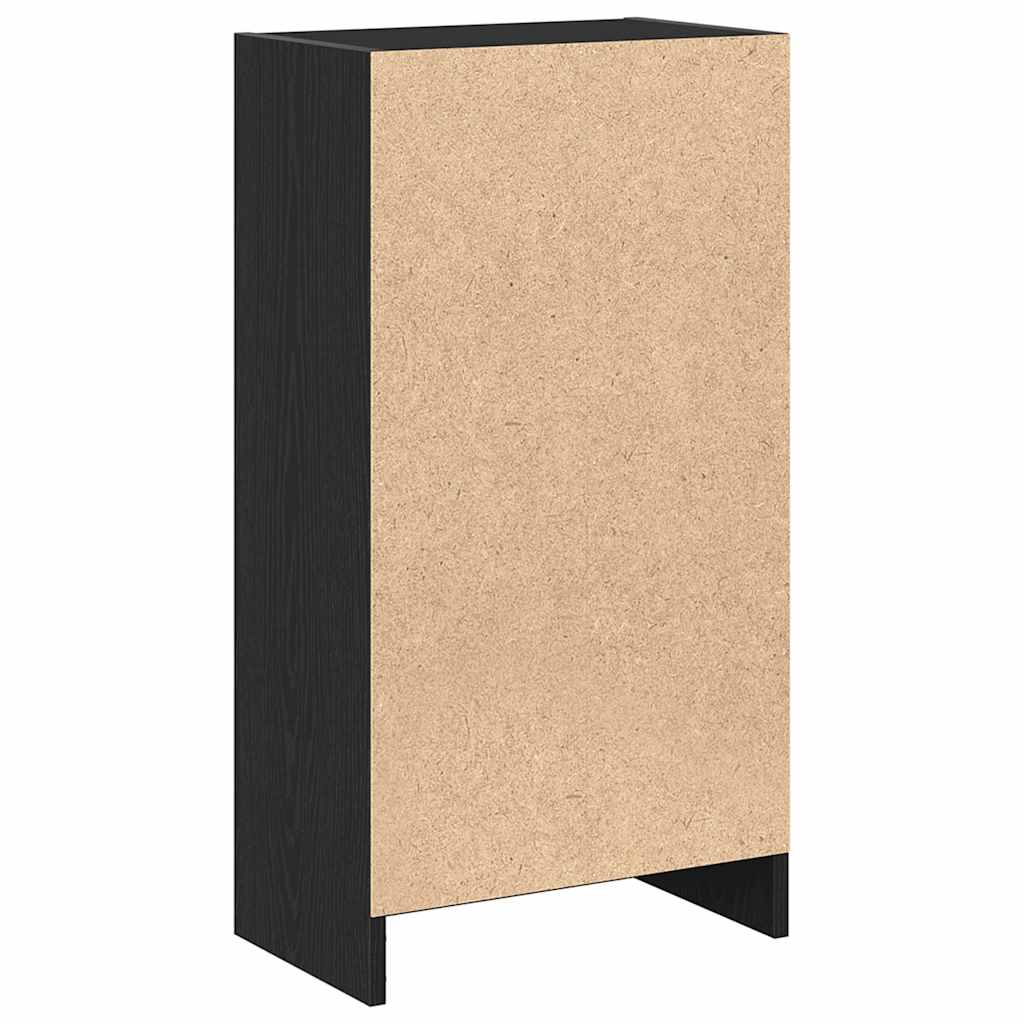 vidaXL Bookcase Black Oak 40x24x76 cm Engineered Wood