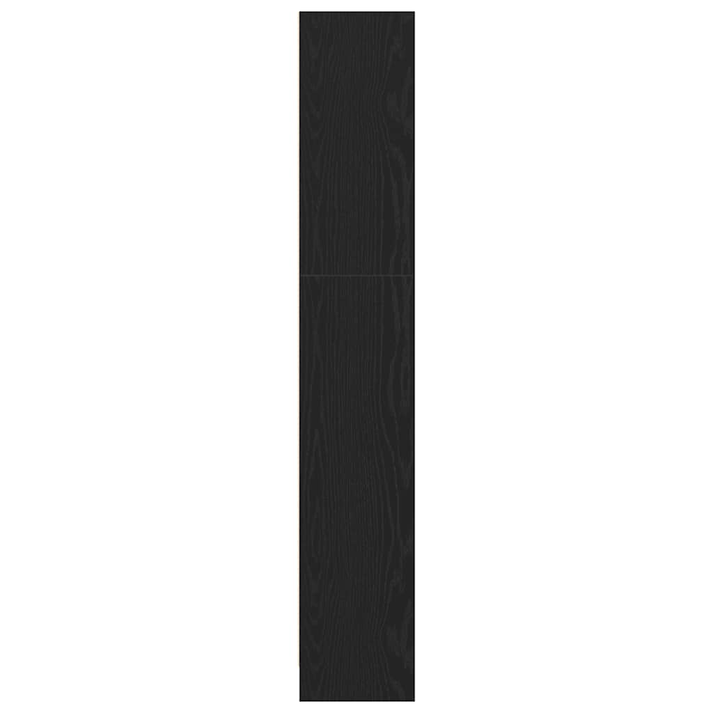 vidaXL 4-Tier Bookcase Black Oak 80x24x143 cm Engineered Wood