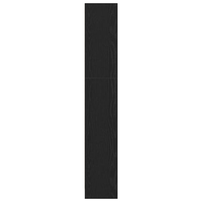 vidaXL 4-Tier Bookcase Black Oak 80x24x143 cm Engineered Wood