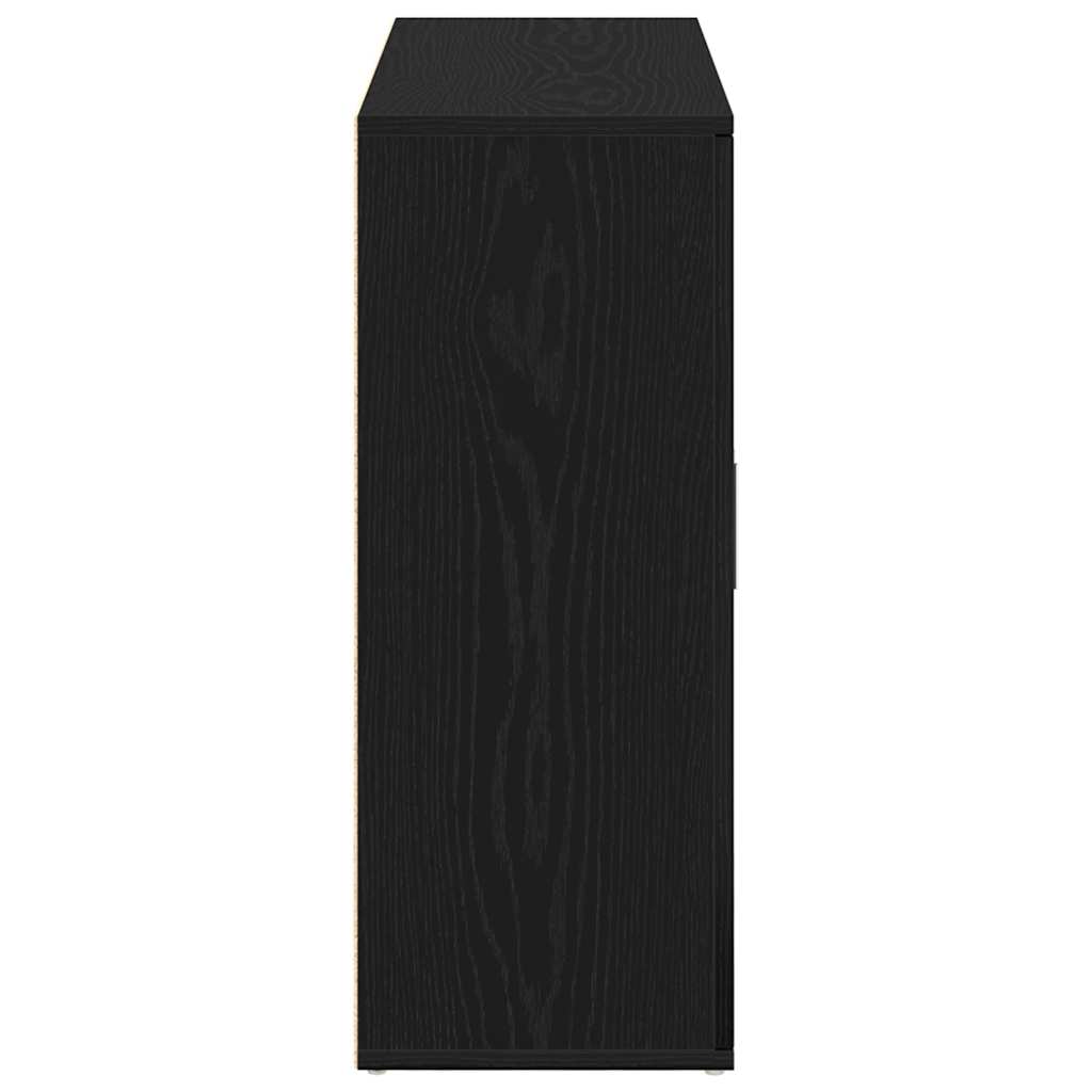 vidaXL Sideboard Black Oak 91x29.5x75 cm Engineered Wood