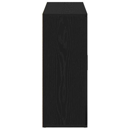 vidaXL Sideboard Black Oak 91x29.5x75 cm Engineered Wood