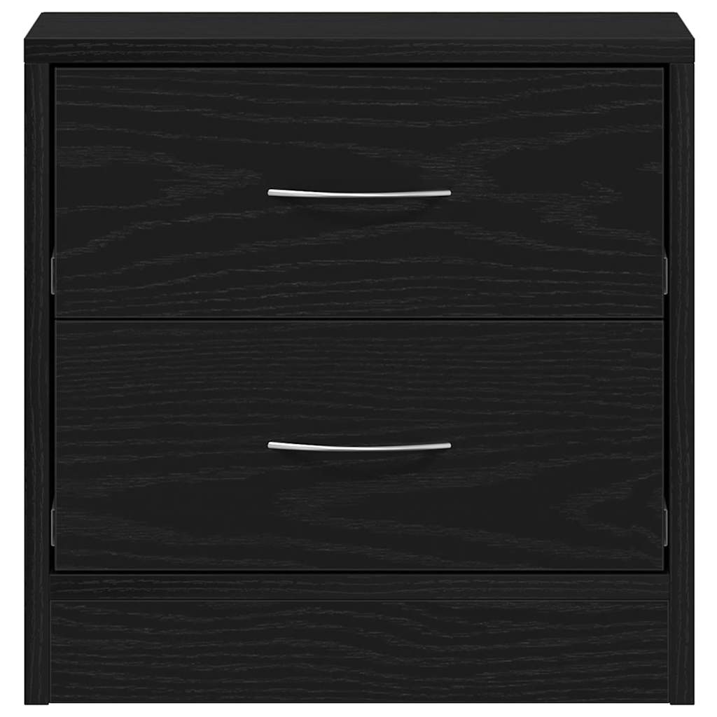 vidaXL Bedside Cabinet Black Oak 40x30x40 cm Engineered Wood
