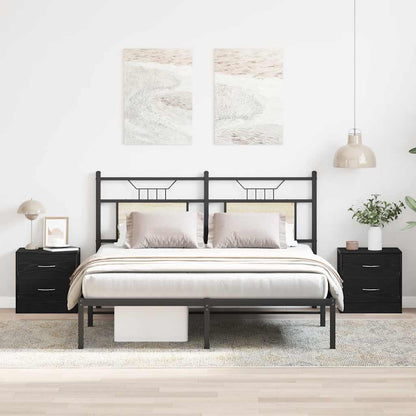 vidaXL Bedside Cabinets 2 pcs Black Oak 40x30x40 cm Engineered Wood