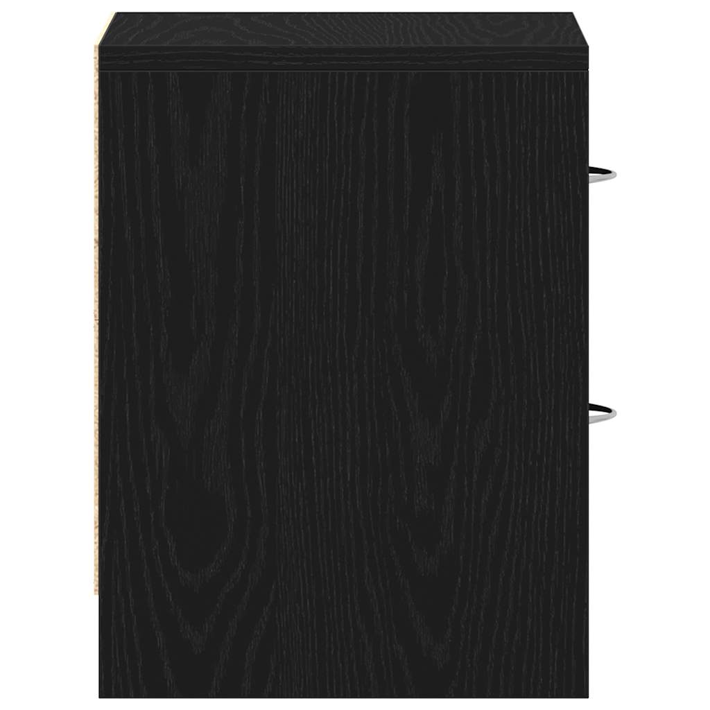 vidaXL Bedside Cabinets 2 pcs Black Oak 40x30x40 cm Engineered Wood