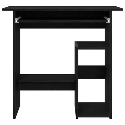 vidaXL Desk Black Oak 80x45x74 cm Engineered Wood