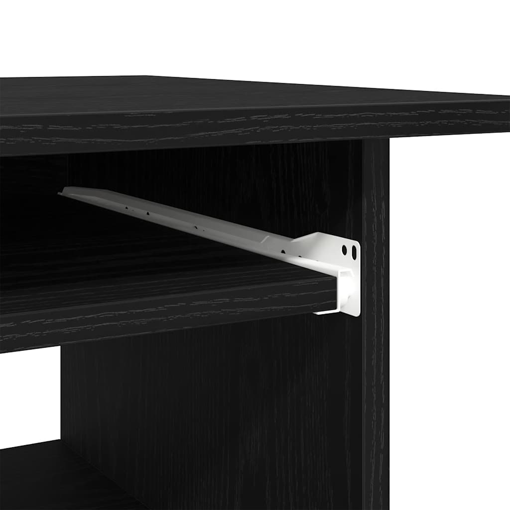 vidaXL Desk Black Oak 80x45x74 cm Engineered Wood