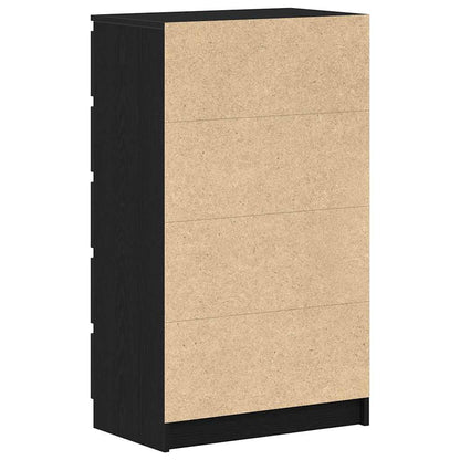 vidaXL Drawer Cabinet Black Oak 60x36x103 cm Engineered Wood