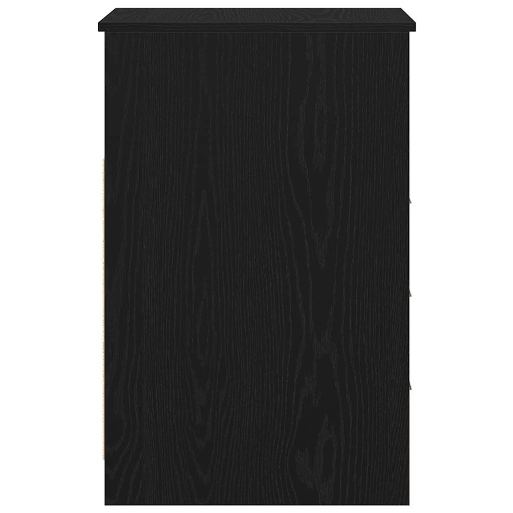vidaXL Drawer Cabinet Black Oak 40x50x76 cm Engineered Wood