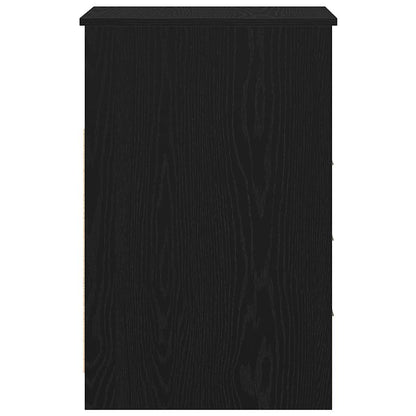 vidaXL Drawer Cabinet Black Oak 40x50x76 cm Engineered Wood