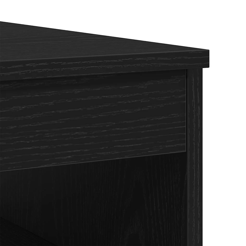 vidaXL Drawer Cabinet Black Oak 40x50x76 cm Engineered Wood