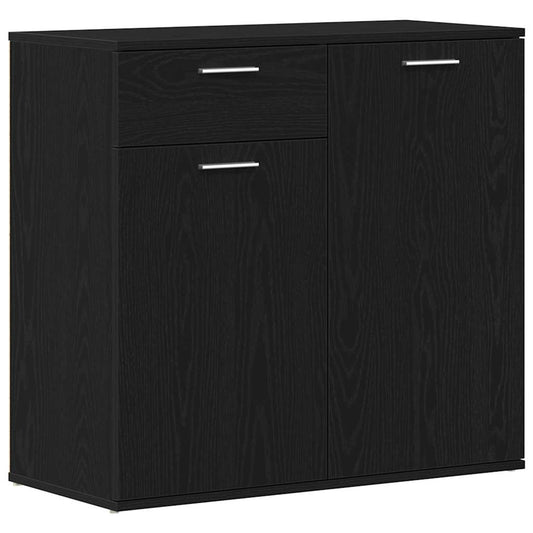 vidaXL Sideboard Black Oak 80x36x75 cm Engineered Wood