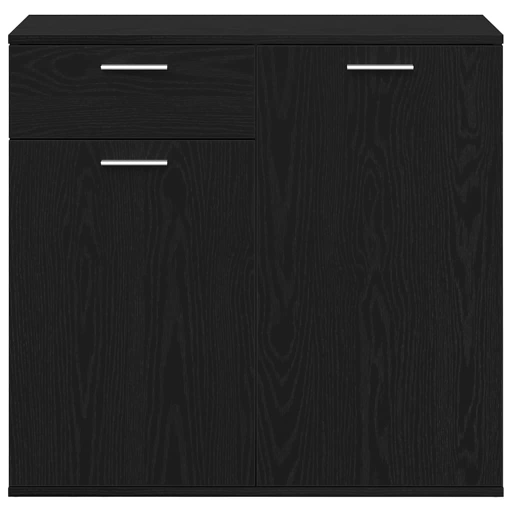 vidaXL Sideboard Black Oak 80x36x75 cm Engineered Wood