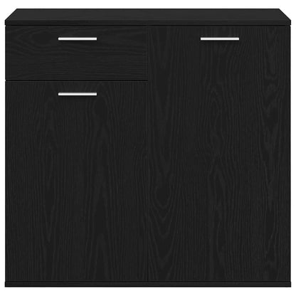 vidaXL Sideboard Black Oak 80x36x75 cm Engineered Wood