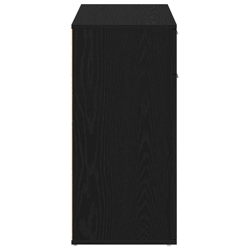vidaXL Sideboard Black Oak 80x36x75 cm Engineered Wood