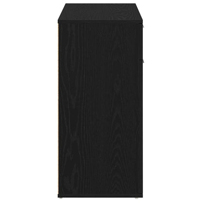 vidaXL Sideboard Black Oak 80x36x75 cm Engineered Wood