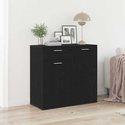 vidaXL Sideboard Black Oak 80x36x75 cm Engineered Wood