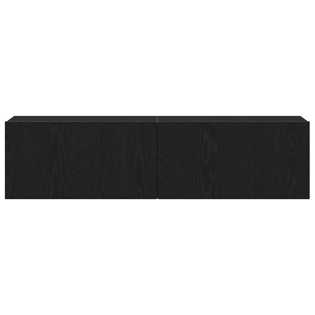vidaXL TV Cabinet Black Oak 120x30x30.5 cm Engineered Wood