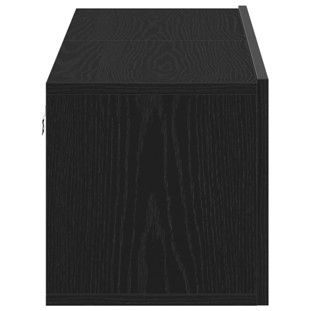 vidaXL TV Cabinet Black Oak 120x30x30.5 cm Engineered Wood